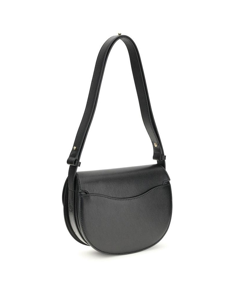 Burberry Black Calf Leather Bos Taurus Shoulder Bag Glam Steals