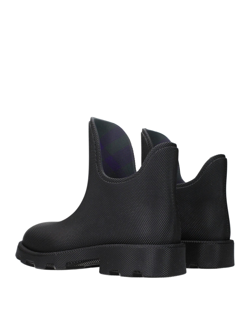 Burberry Black Cotton Ankle Boots Glam Steals