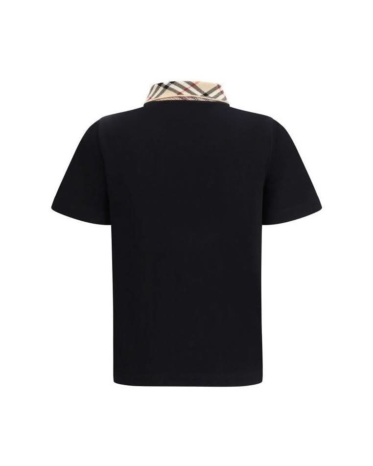 Burberry Black Cotton Polo Shirt 