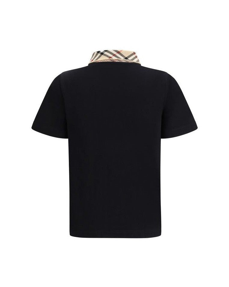 Burberry Black Cotton Polo Shirt Glam Steals