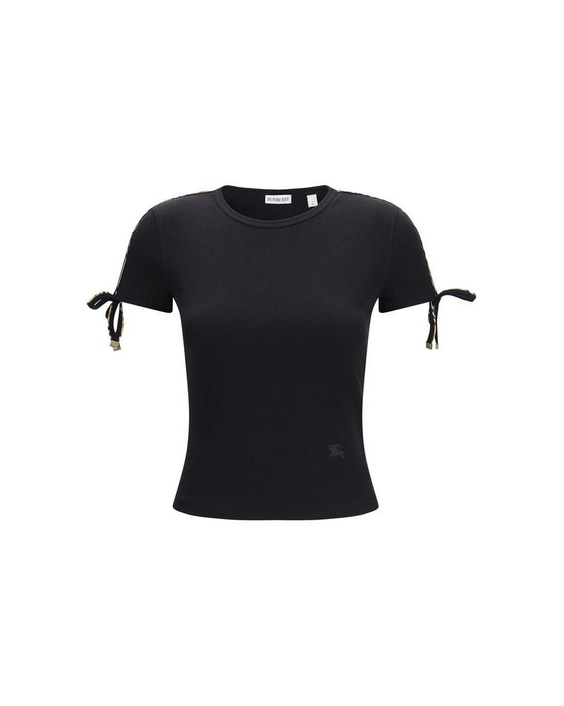 Burberry Black Cotton T-shirt Glam Steals