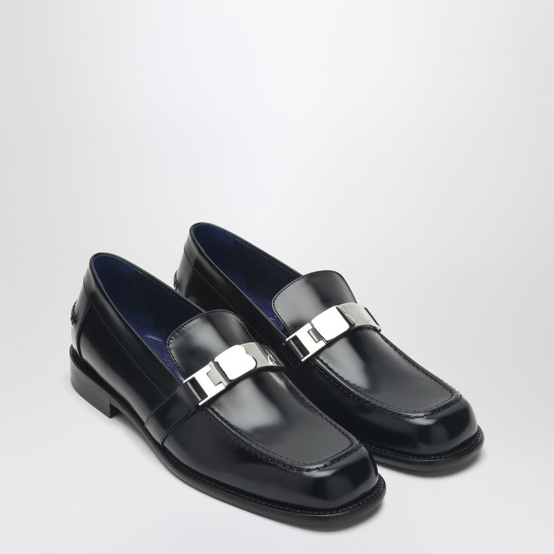 Burberry Black Leather Mocassino Tower Glam Steals