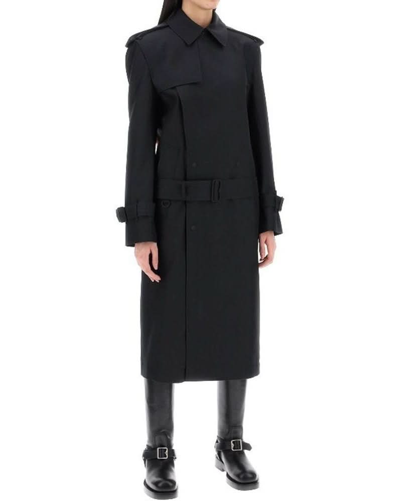 Burberry Black Polyester Coat 