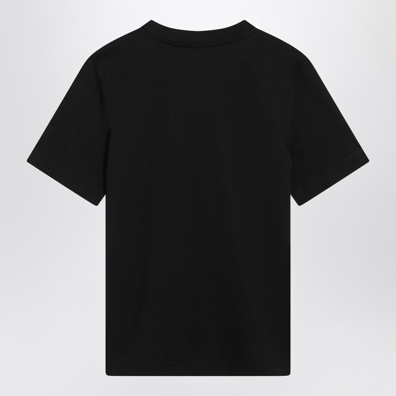 Burberry Black T-shirt with Equestrian Knight Design Glam Steals