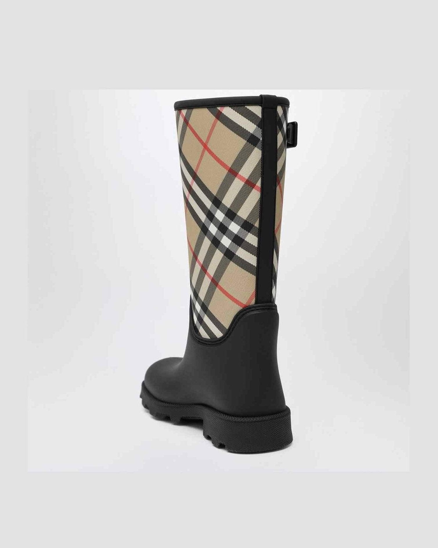 Burberry Black Tall Marsh Stamp Rubber Boots Glam Steals