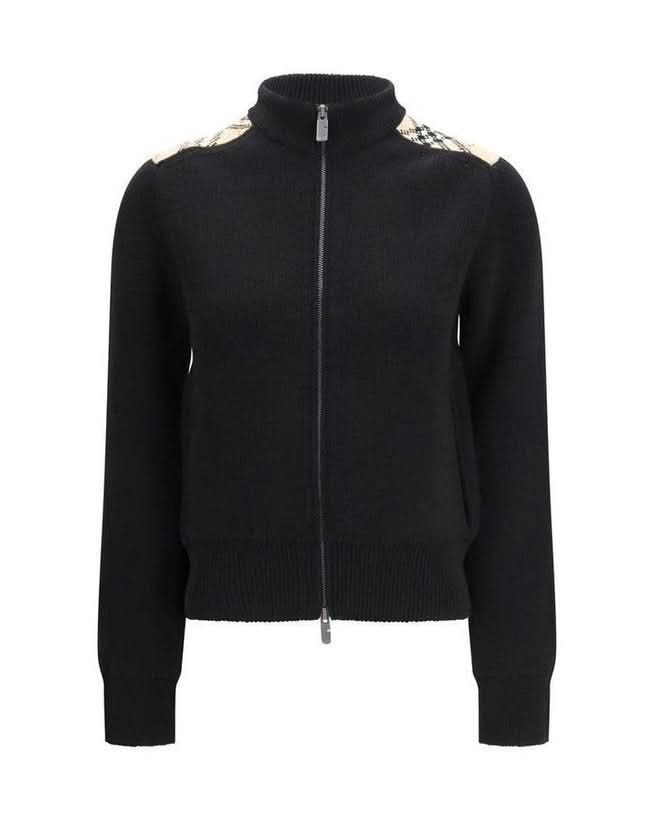 Burberry Black Wool Cardigan 