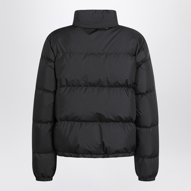 Burberry Black Zip Up Puffer Jacket with Check Detail Glam Steals