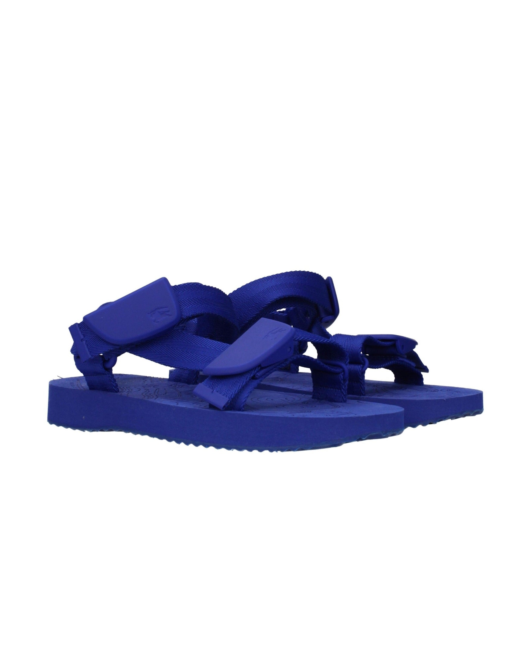 Burberry Blue Fabric Flat Sandals Glam Steals