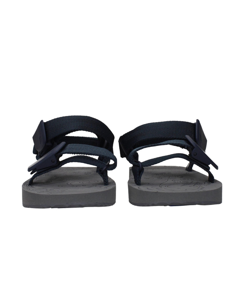 Burberry Blue Fabric Flat Sandals Glam Steals