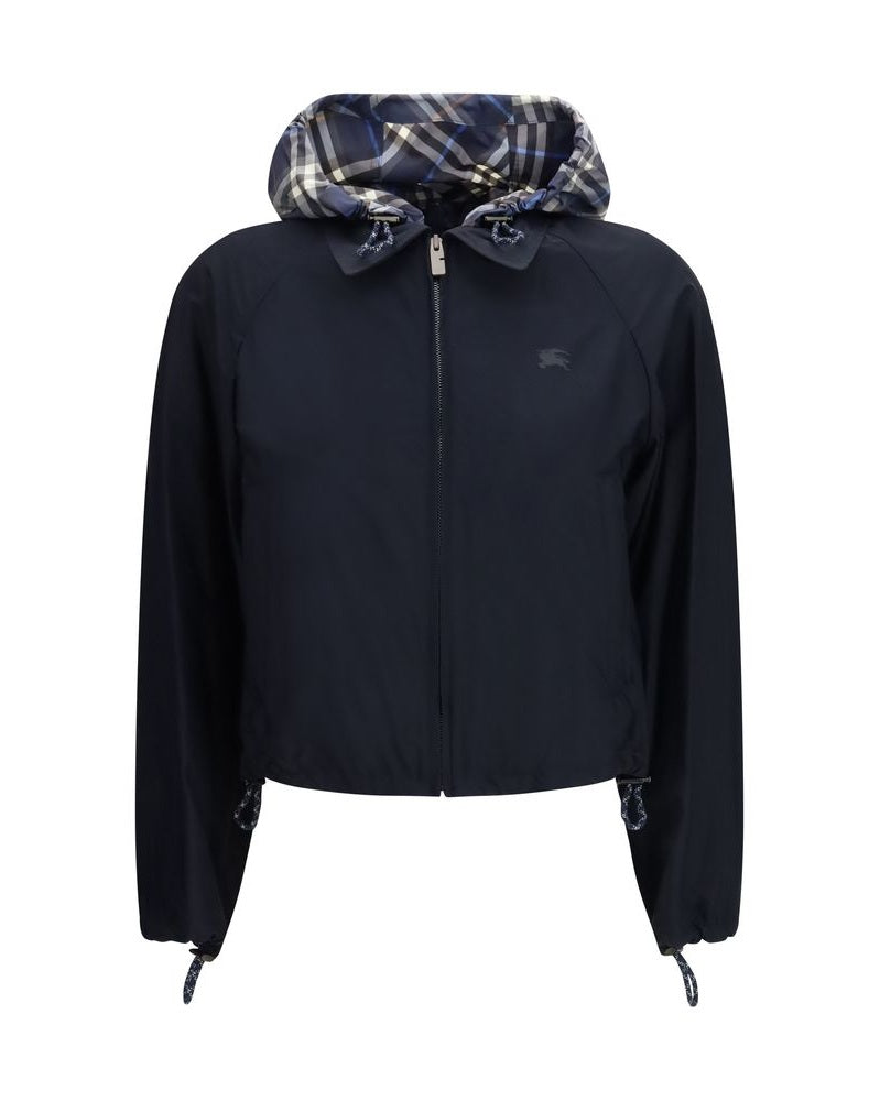 Burberry Blue Polyamide Full Length Jacket Glam Steals