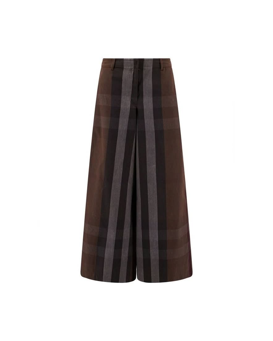 Burberry Brown Cotton Pant 