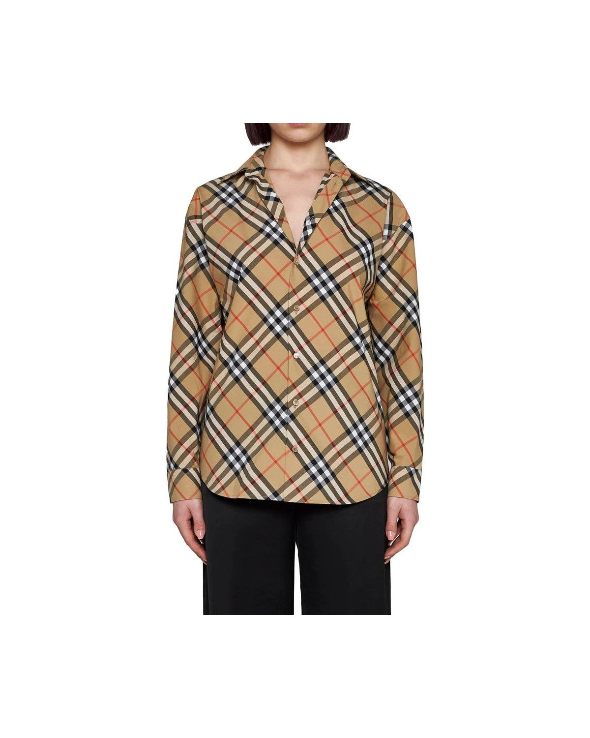 Burberry Brown Cotton Pattern Shirt Glam Steals