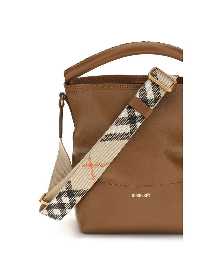 Burberry Brown Leather Calf Bos Taurus Bucket Bag Glam Steals
