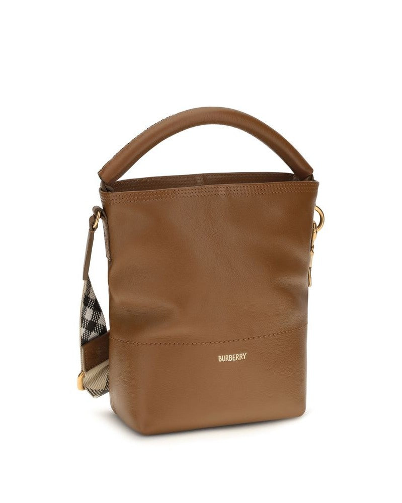 Burberry Brown Leather Calf Bos Taurus Bucket Bag Glam Steals