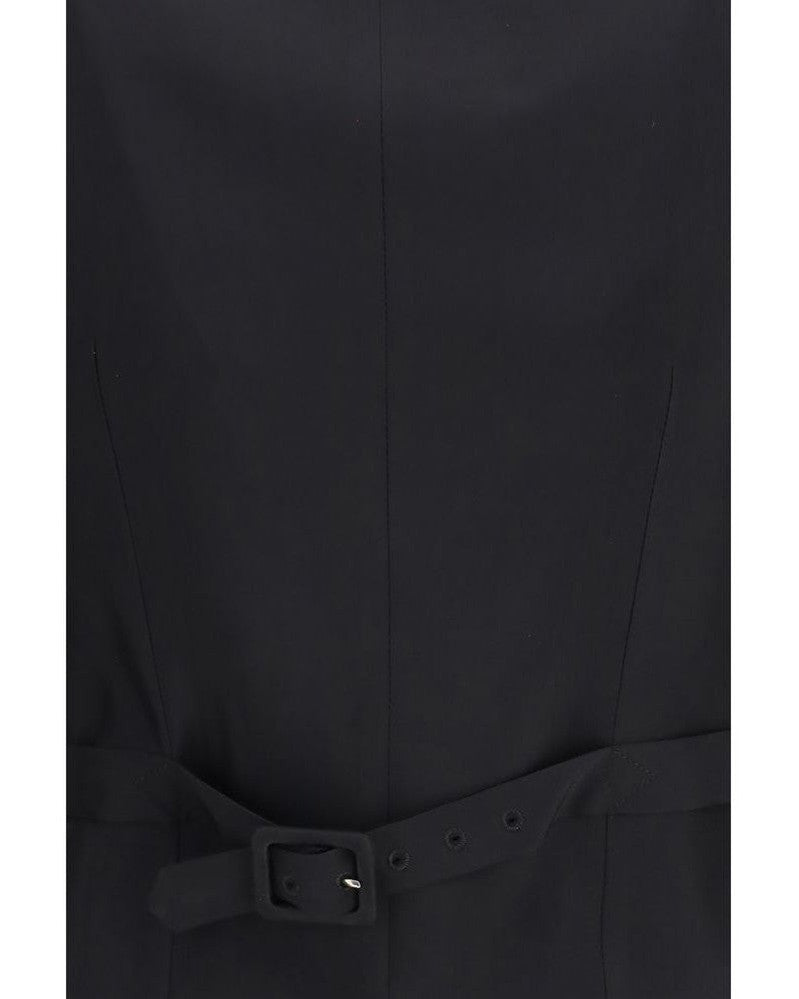 Burberry Brown Wool Oves Aries Sleveless Jacket Glam Steals