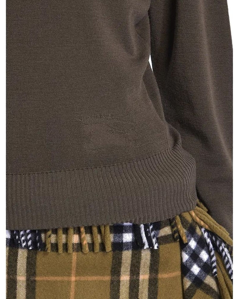 Burberry Brown Wool Sweatshirt Glam Steals