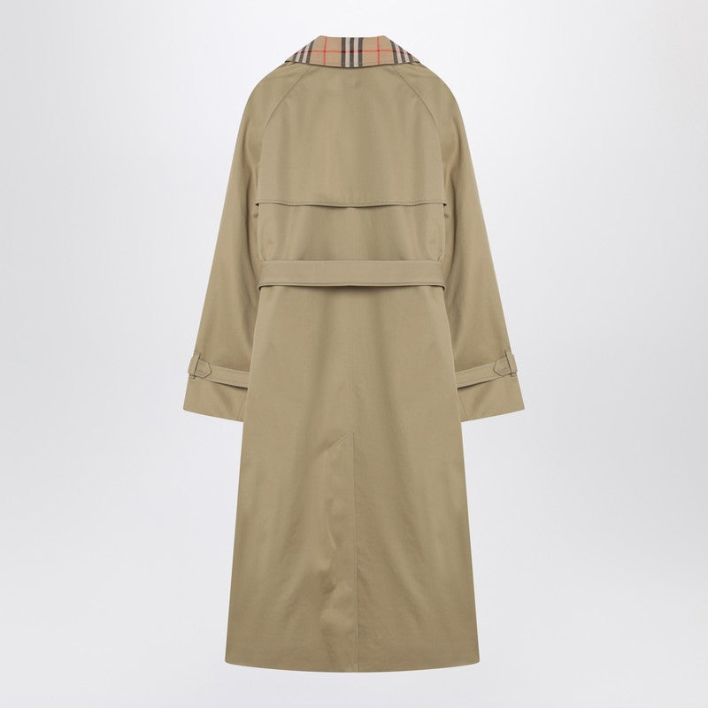 Burberry Castleford Double Breasted Trench with Check Collar Glam Steals