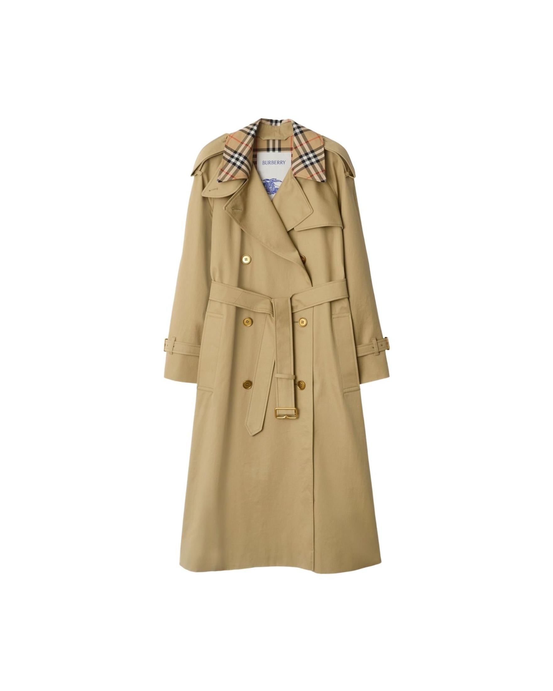 Burberry Castleford Medium Trench Coat with Check Collar Glam Steals