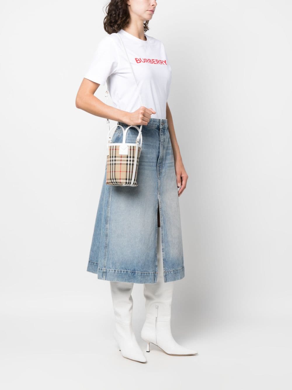 Burberry Check Motif Mini Bucket Bag Glam Steals