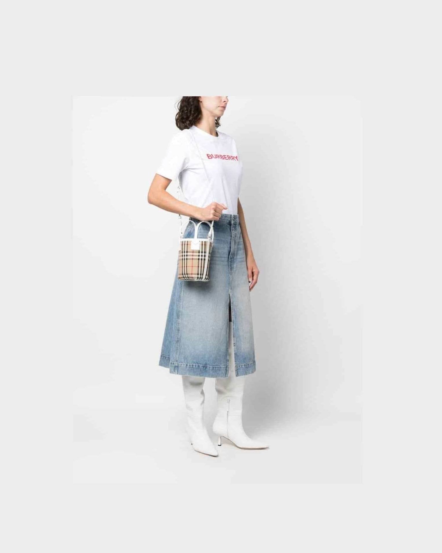 Burberry Check Motif Mini Bucket Bag Glam Steals