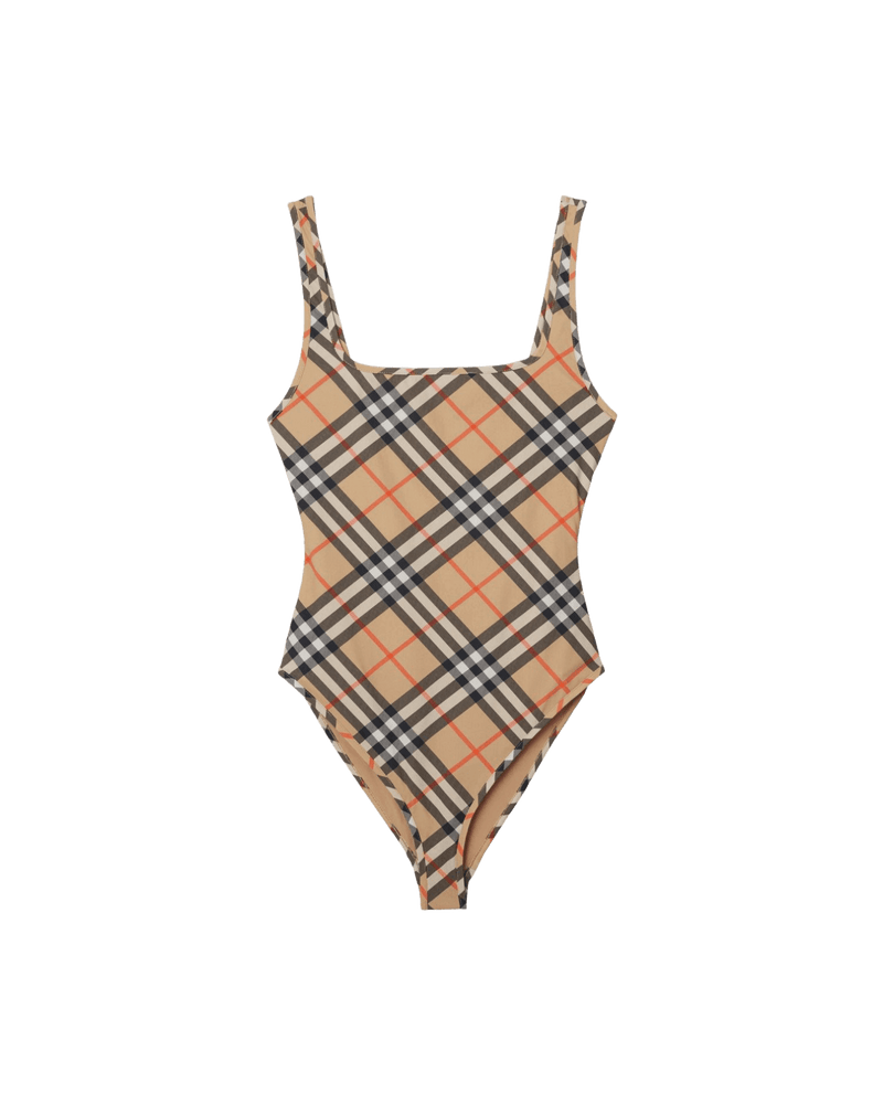 Burberry Check Pattern Swimsuit Glam Steals