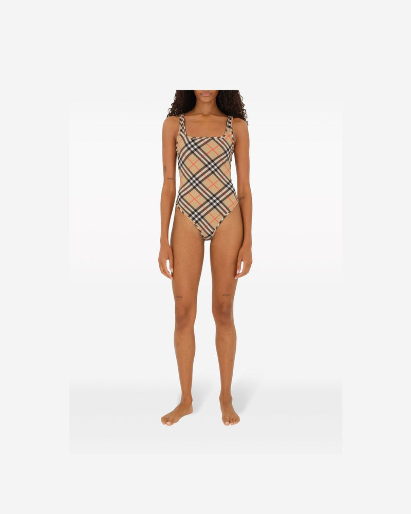 Burberry Check Pattern Swimsuit Glam Steals