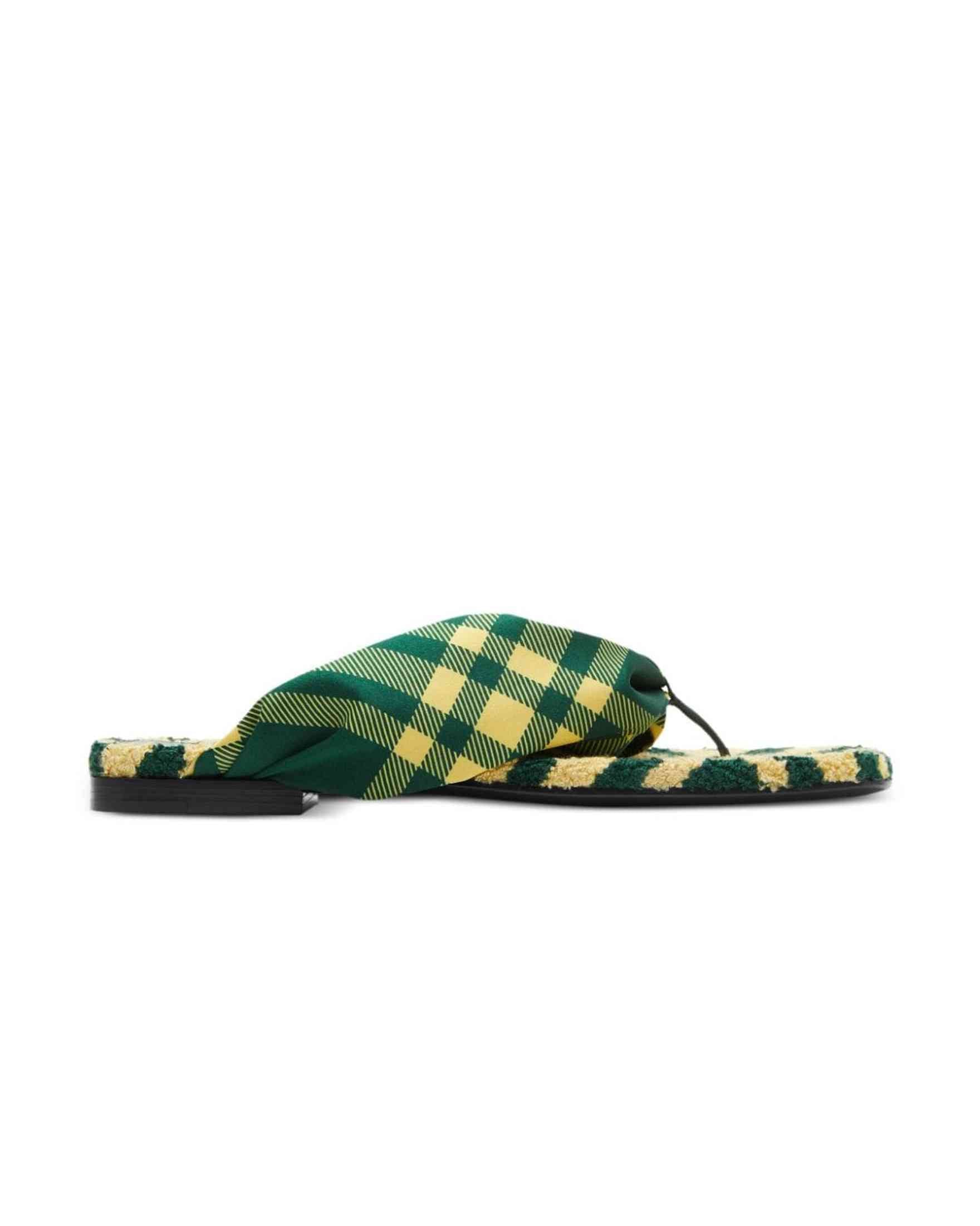Burberry Check Pool Flat Slides Glam Steals