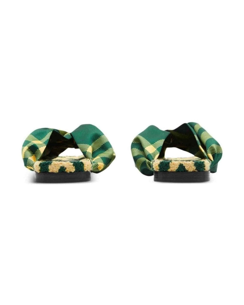 Burberry Check Pool Flat Slides Sandals