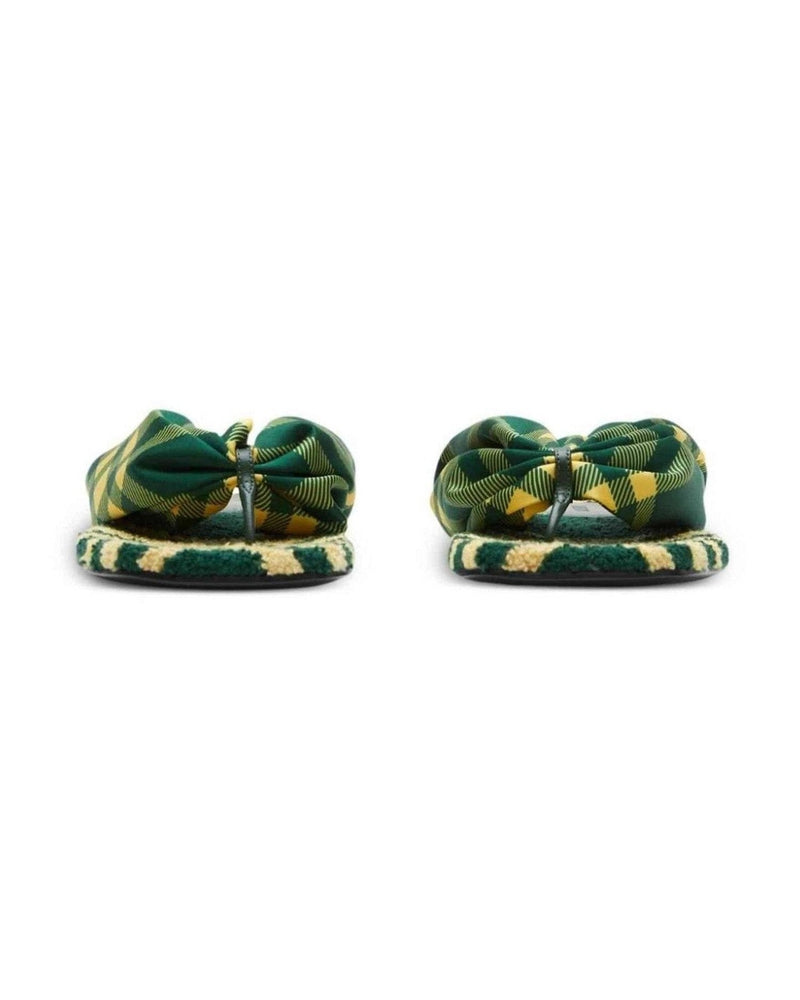 Burberry Check Pool Flat Slides Sandals