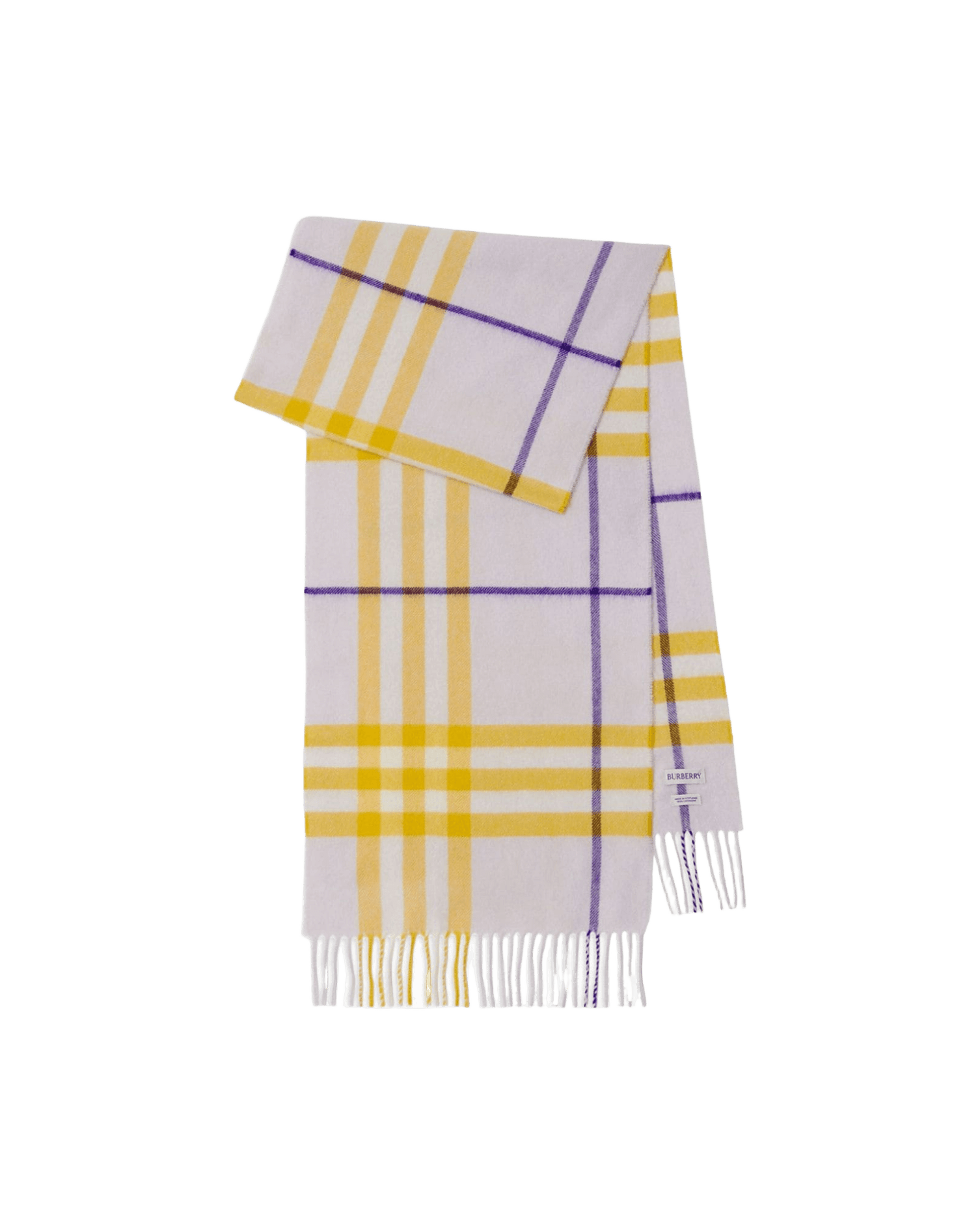 Burberry Checked Fringed Edge Cashmere Scarf Glam Steals