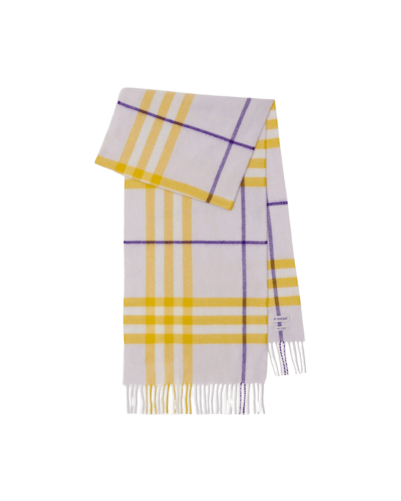 Burberry Checked Fringed Edge Cashmere Scarf Glam Steals