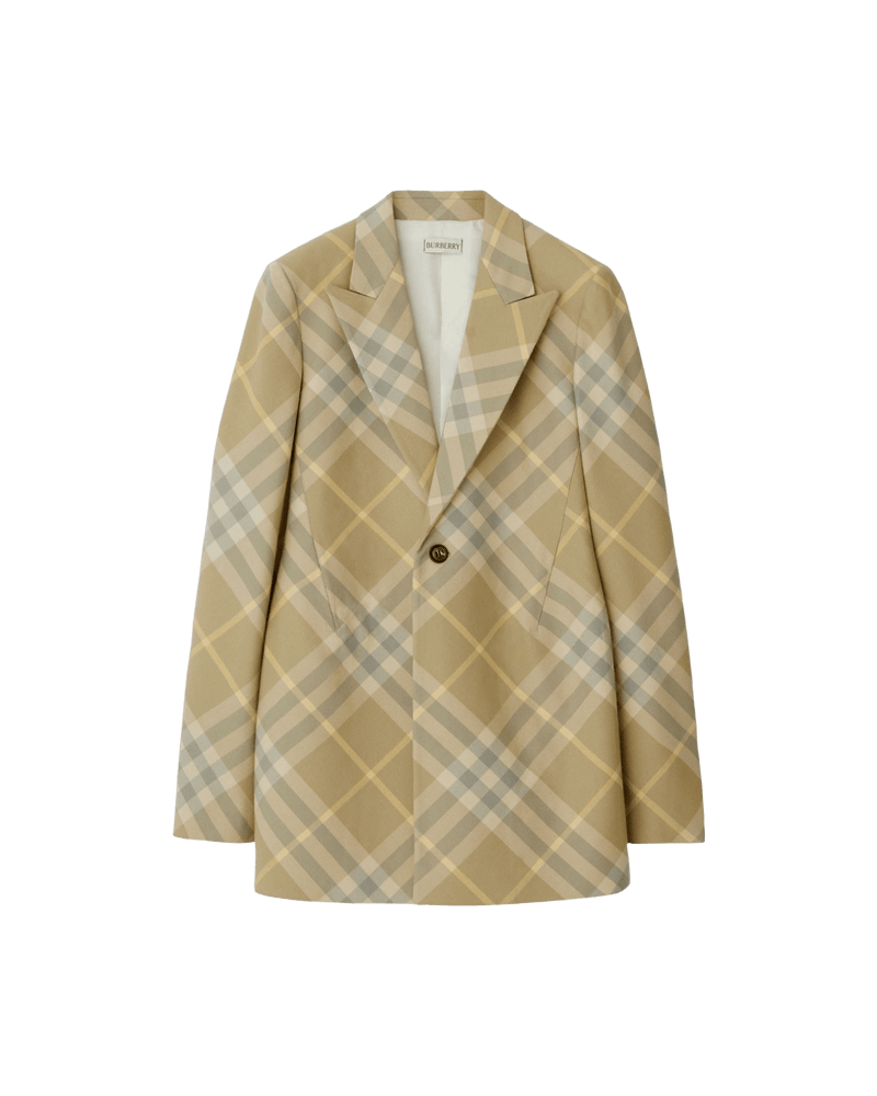 Burberry Checked Tailored Single Breasted Blazer Glam Steals