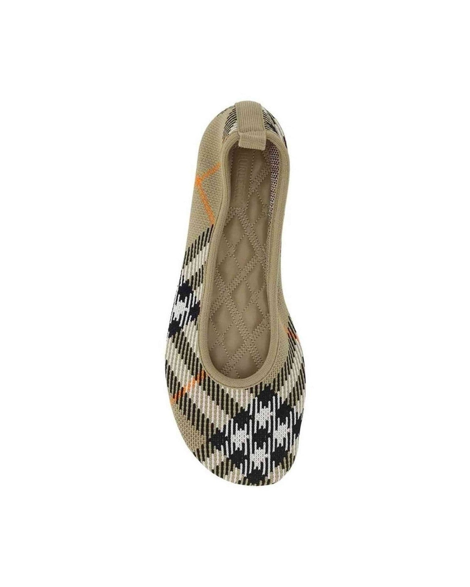 Burberry Checkered Knitted Ballerina Shoes Glam Steals