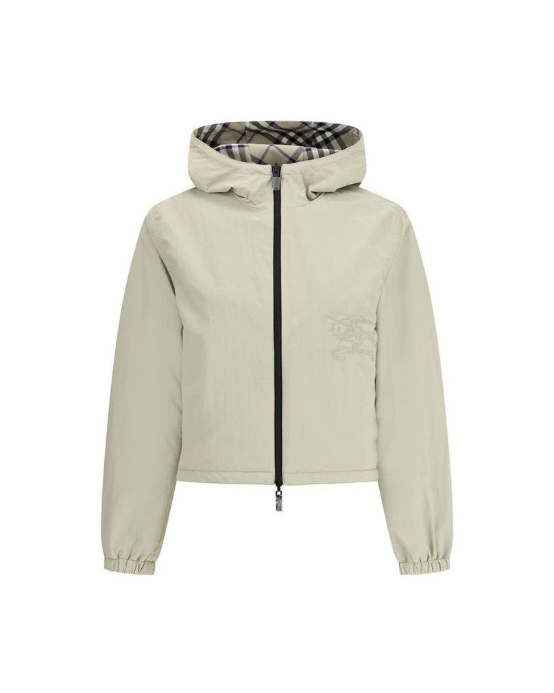 Burberry Gray Polyamide Full Length Jacket Glam Steals