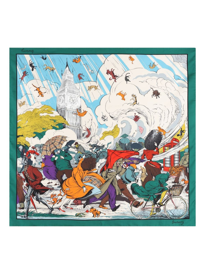 Burberry Green Scarf Glam Steals