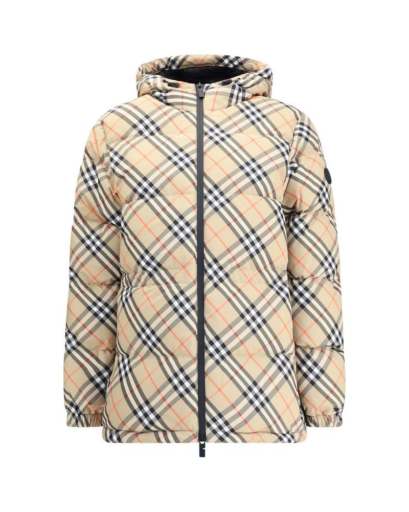 Burberry Hooded Check Down Jacket Glam Steals