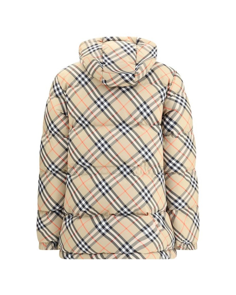 Burberry Hooded Check Down Jacket Glam Steals