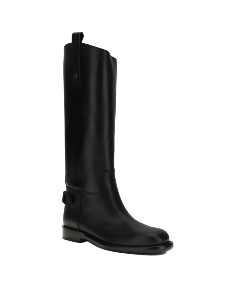 Burberry Leather High Boots Glam Steals