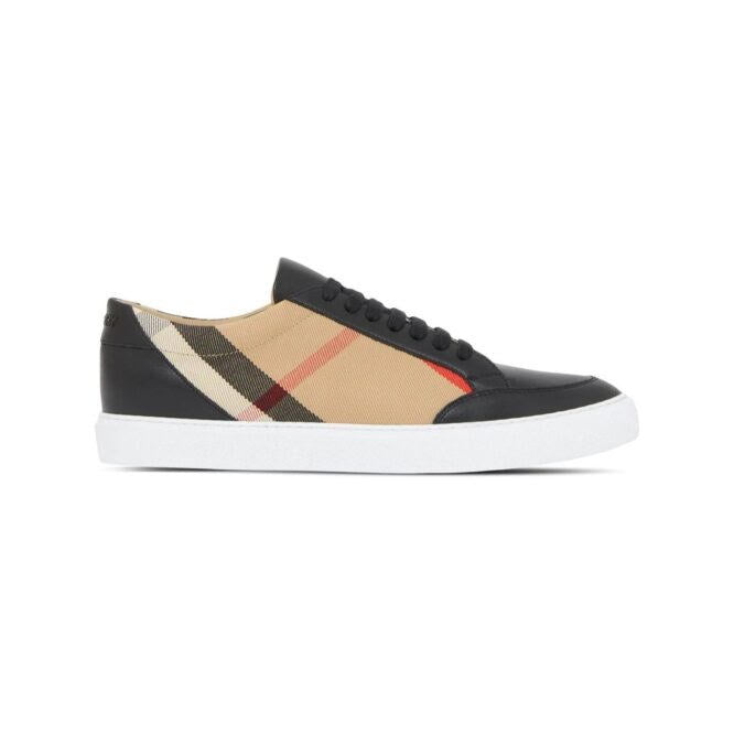 Burberry Leather New Salmond Black Sneakers Glam Steals