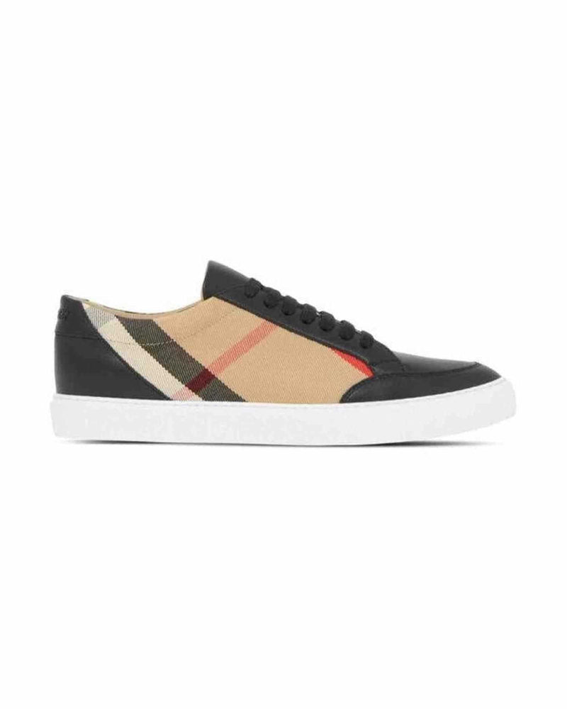 Burberry Leather New Salmond Black Sneakers Glam Steals