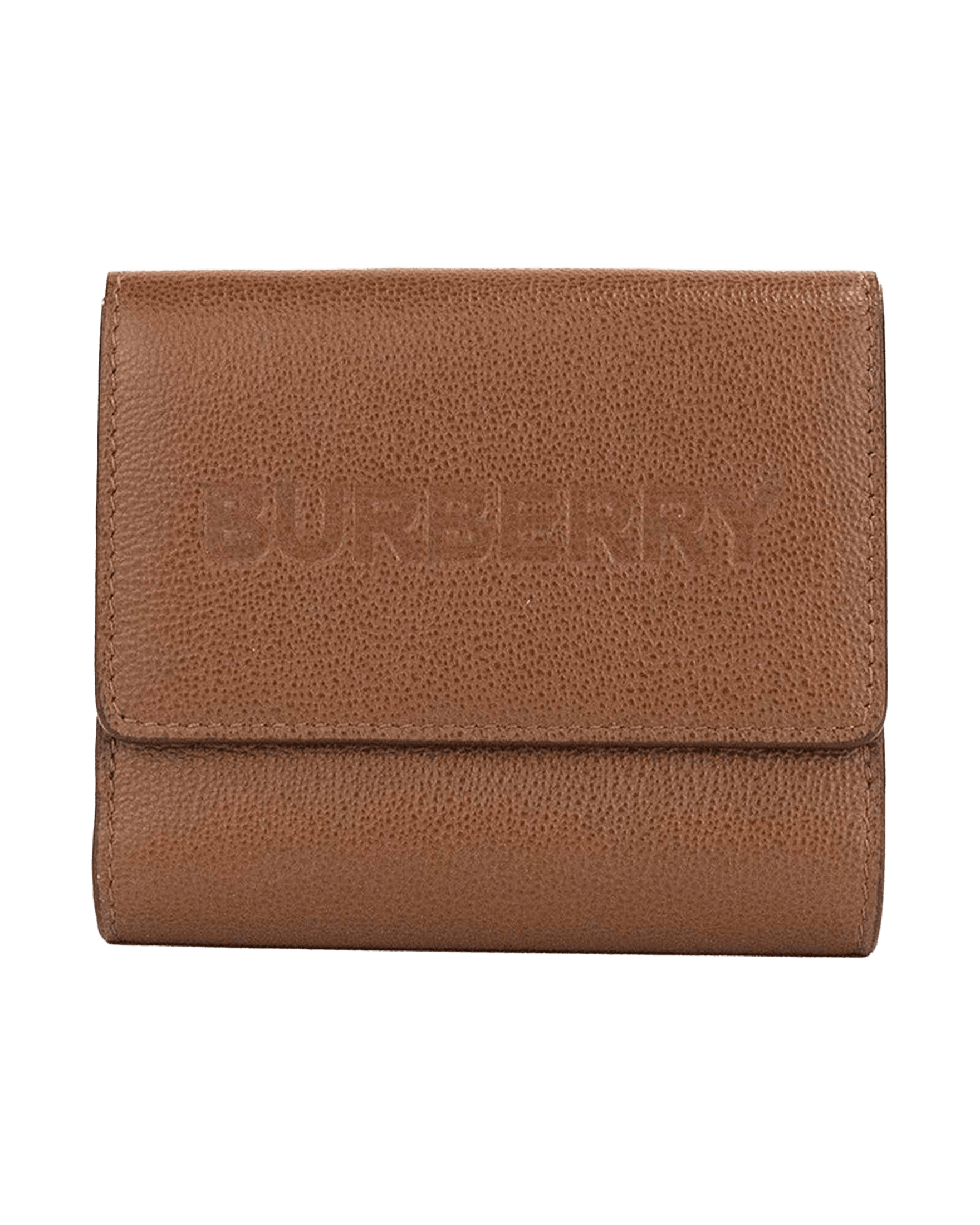 Burberry Luna Tan Grained Leather Small Coin Pouch Snap Wallet Glam Steals