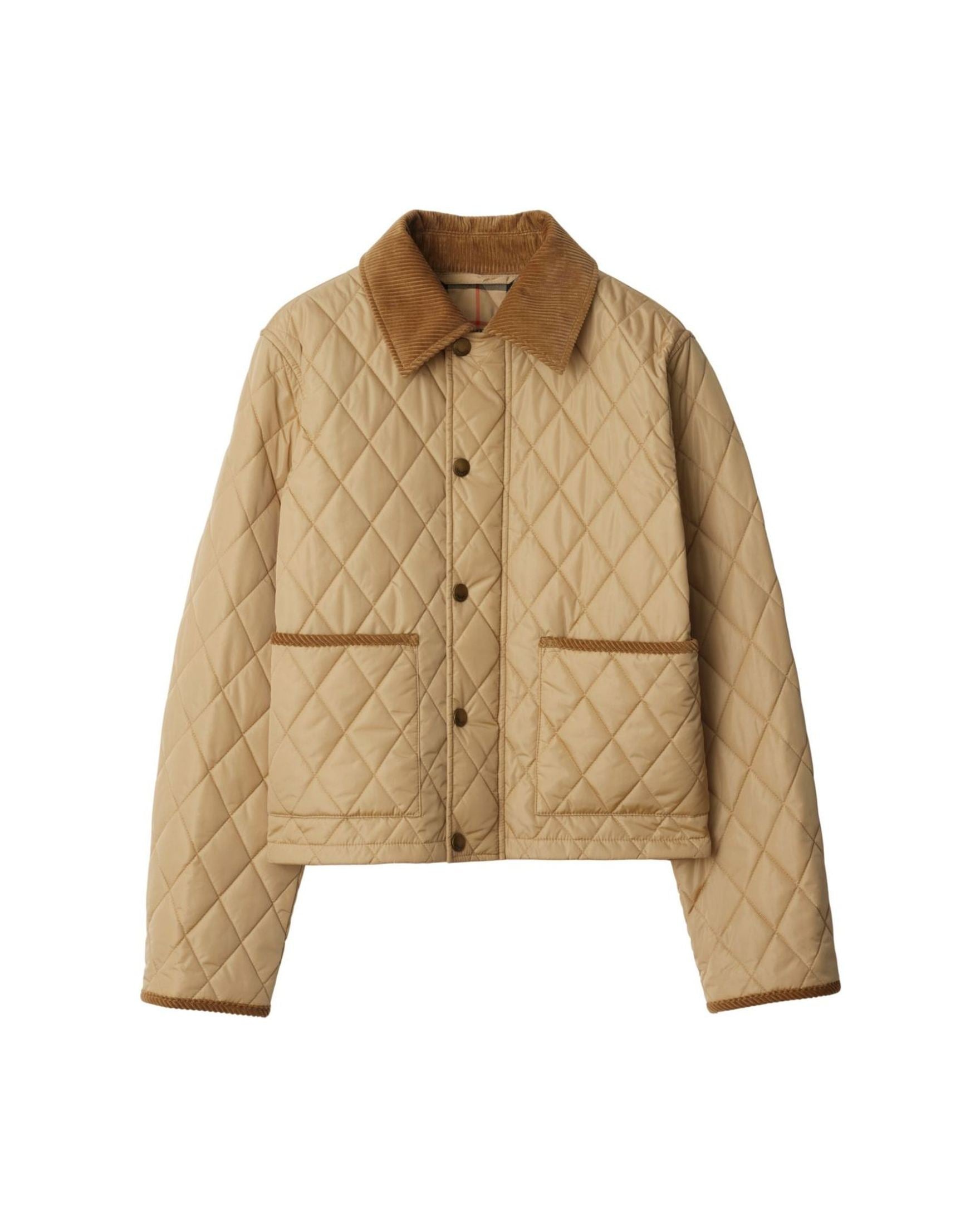 Burberry Nylon Quilted Cropped Jacket Glam Steals