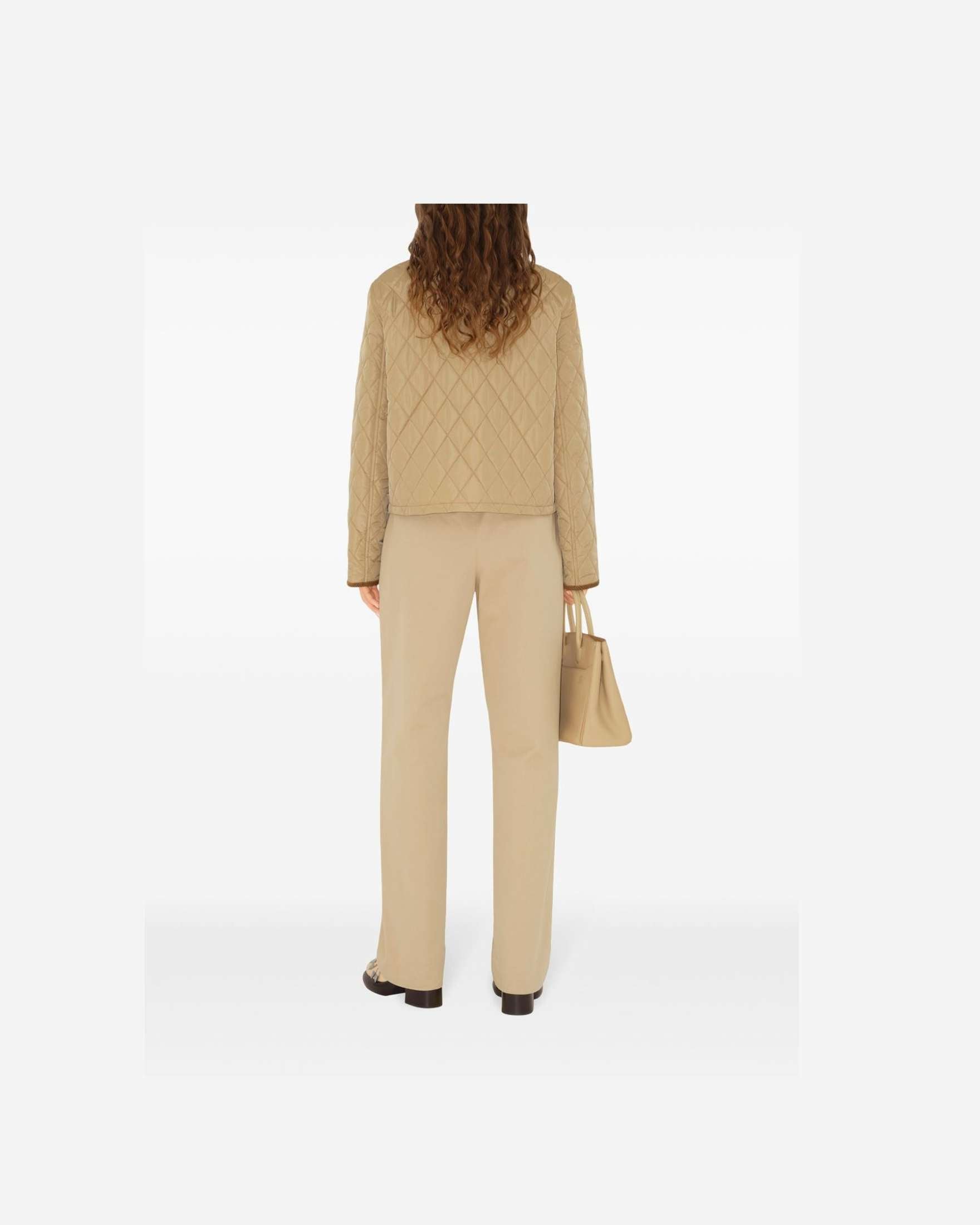 Burberry Nylon Quilted Cropped Jacket Glam Steals
