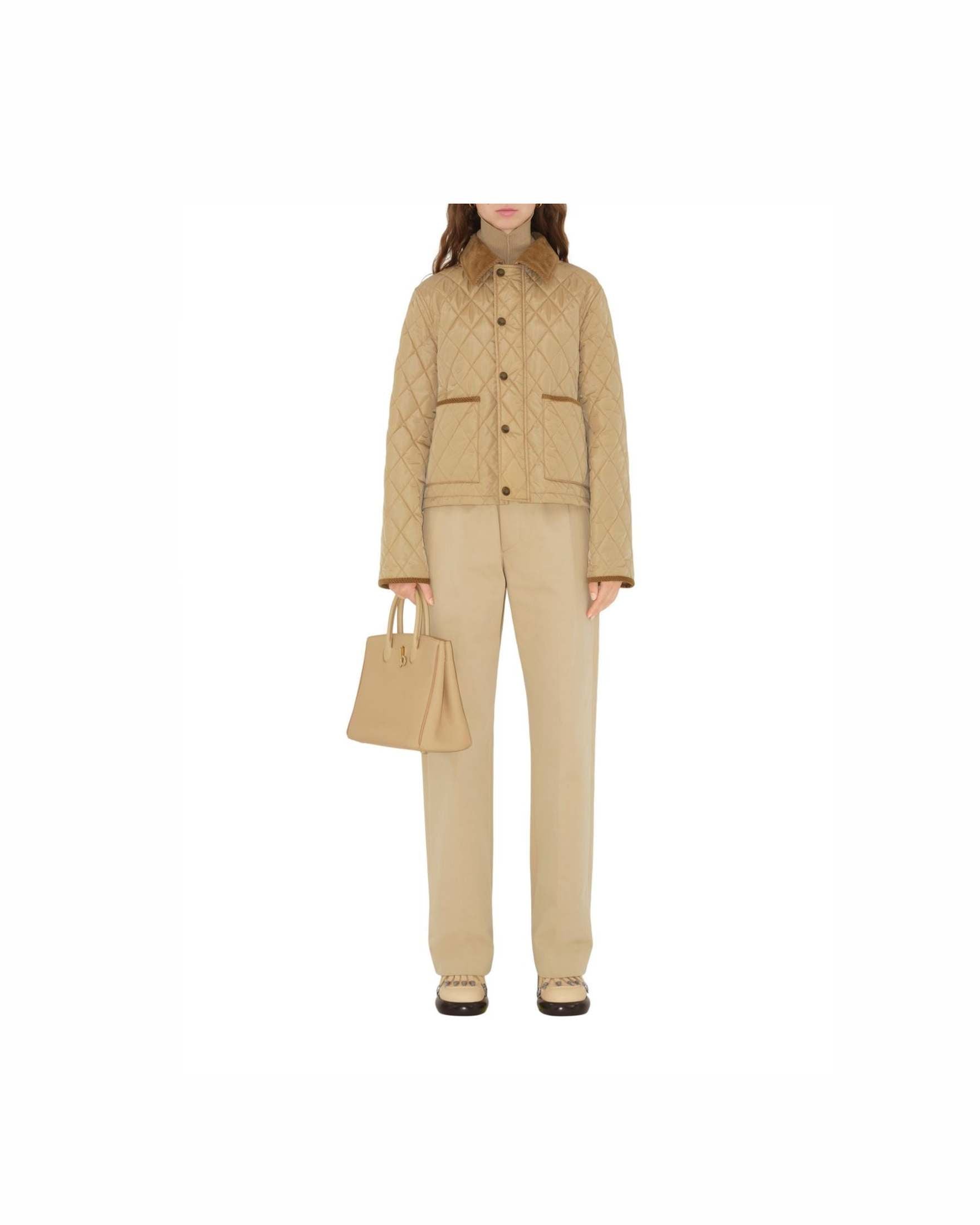 Burberry Nylon Quilted Cropped Jacket Glam Steals