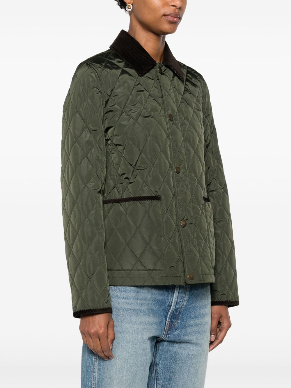 Burberry Quilted Blazer Corduroy Collar Glam Steals