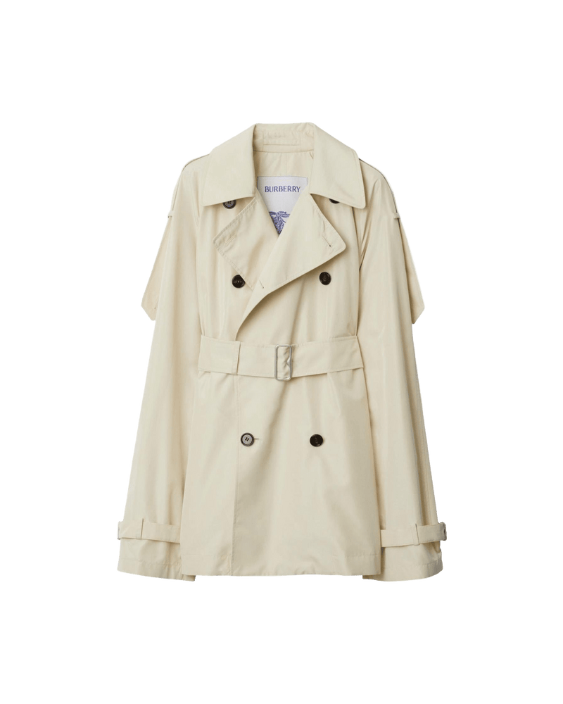 Burberry Silk Short Trench Coat Glam Steals