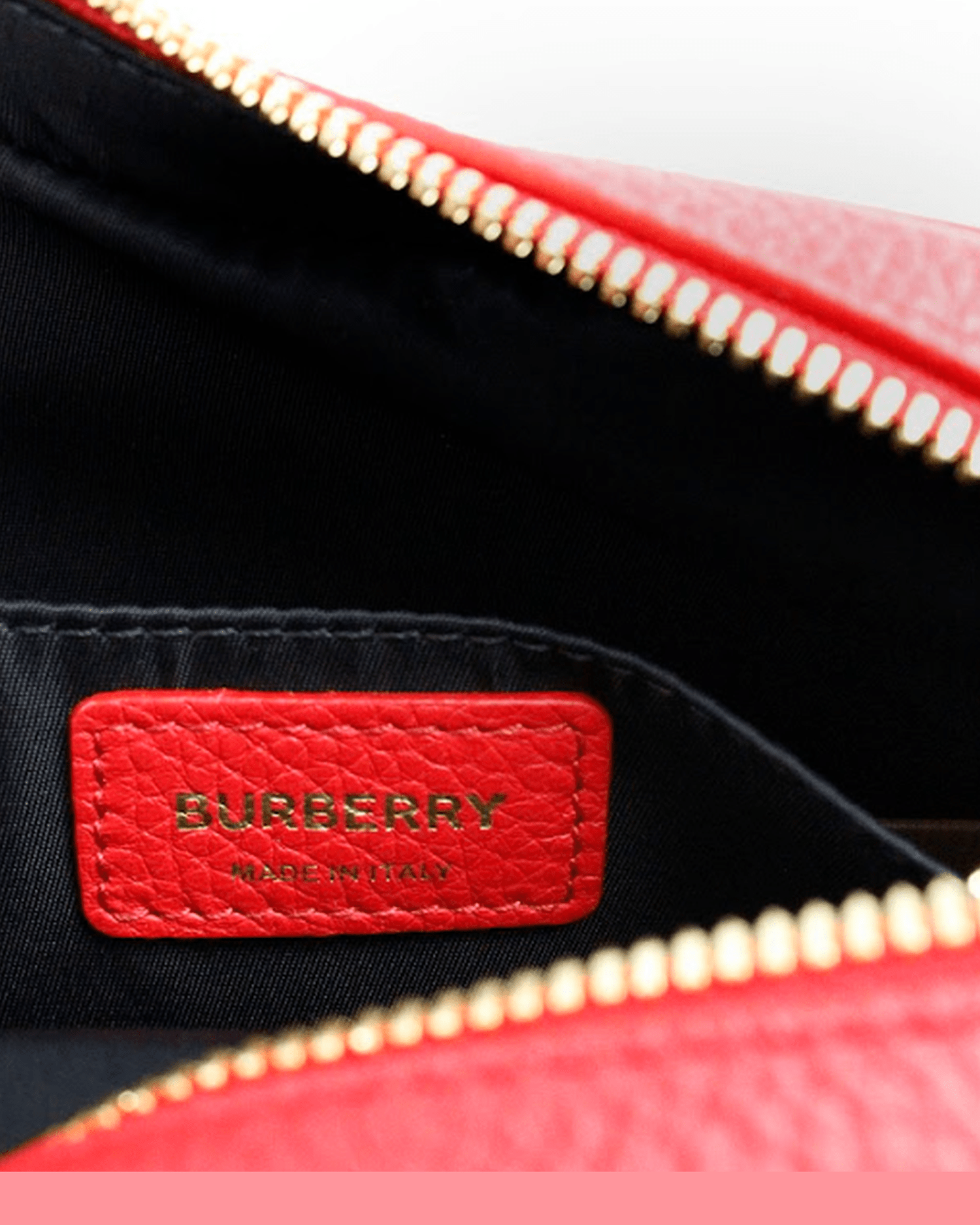 Burberry Small Branded Bright Grainy Leather Camera Crossbody Red Bag Glam Steals