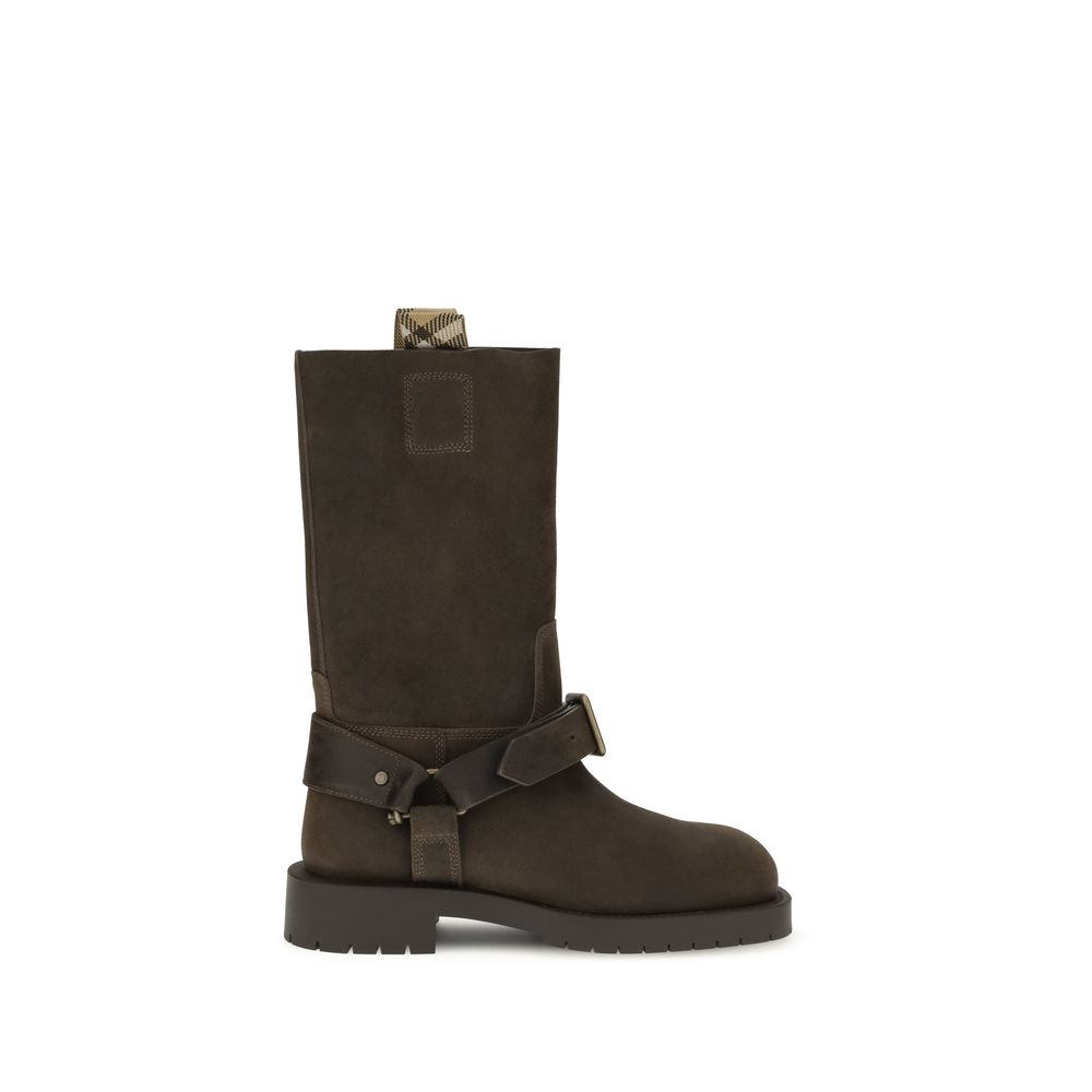 Burberry Suede Saddle Ankle Boots Glam Steals