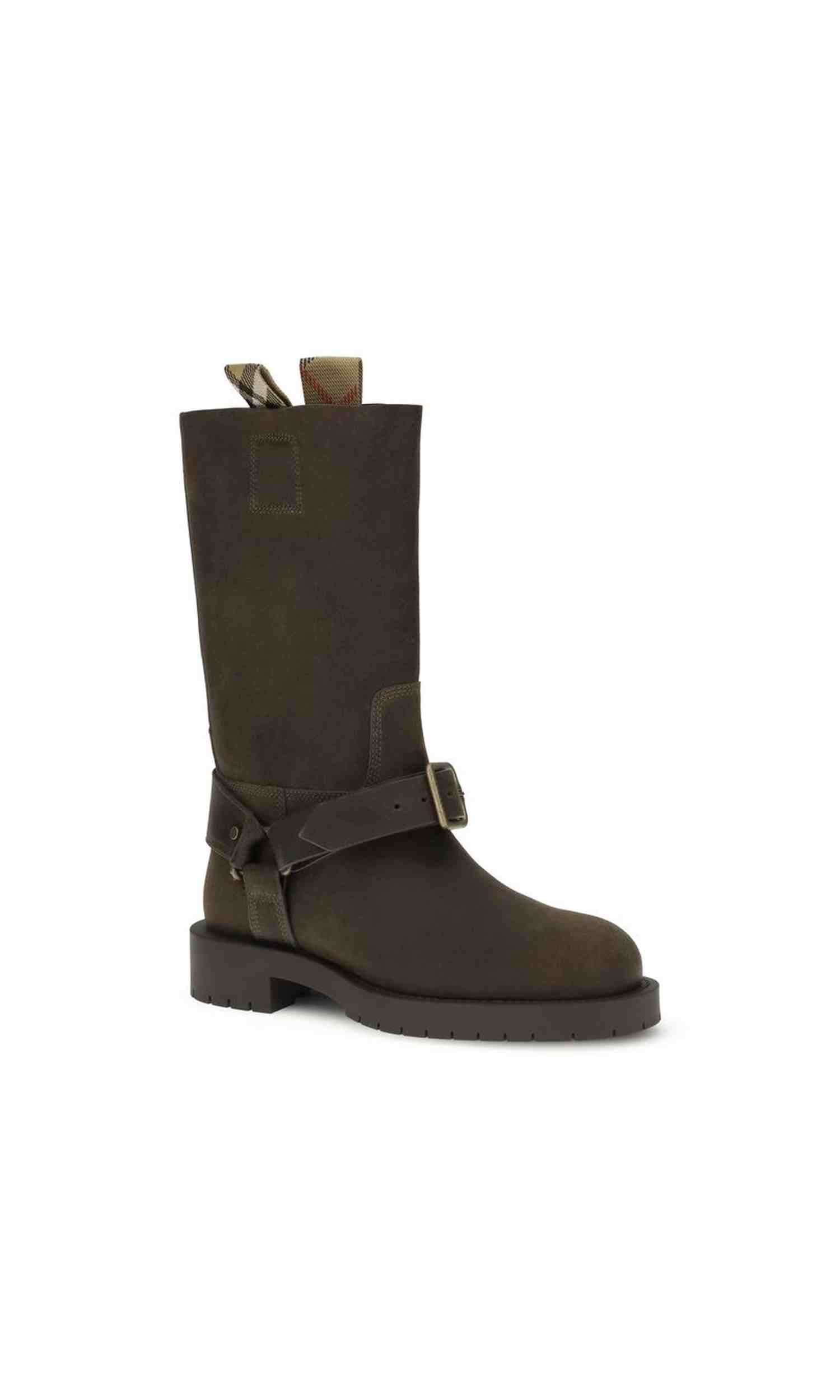 Burberry Suede Saddle Ankle Boots Glam Steals