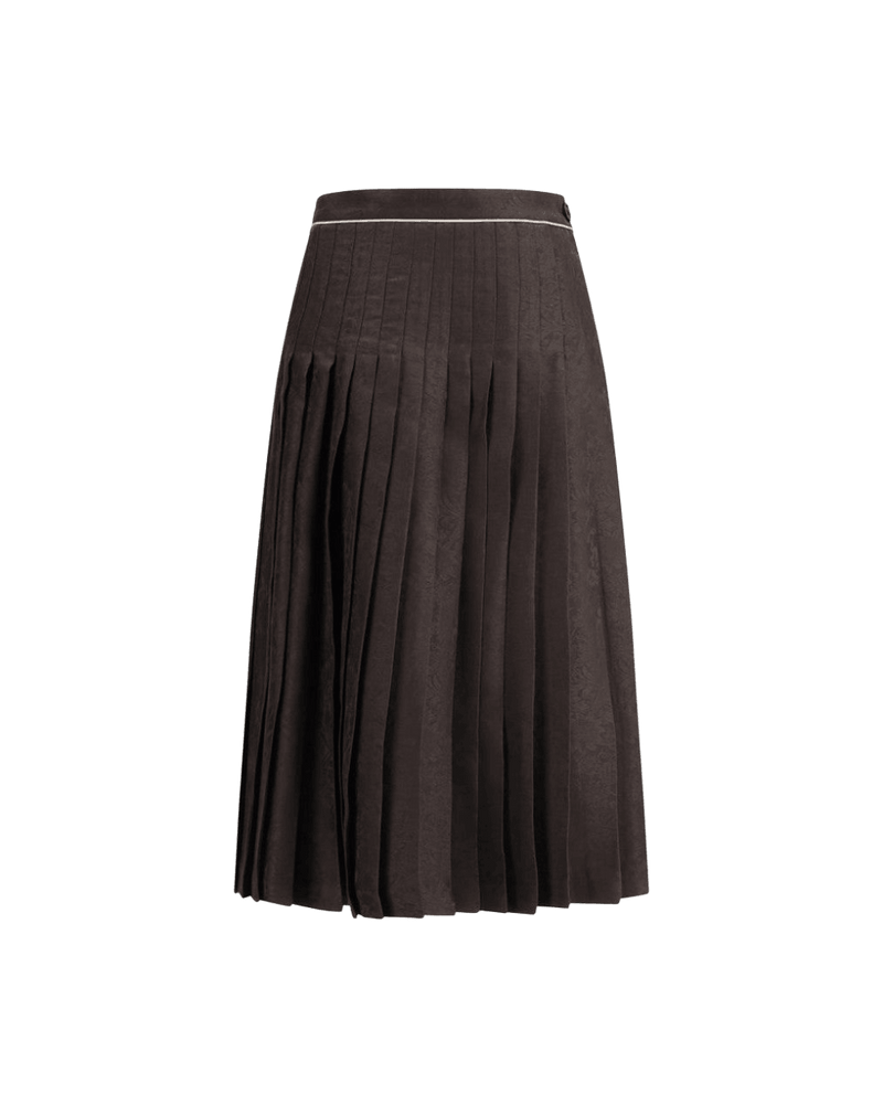 Burberry Sunflower Pleated Silk Skirt Glam Steals